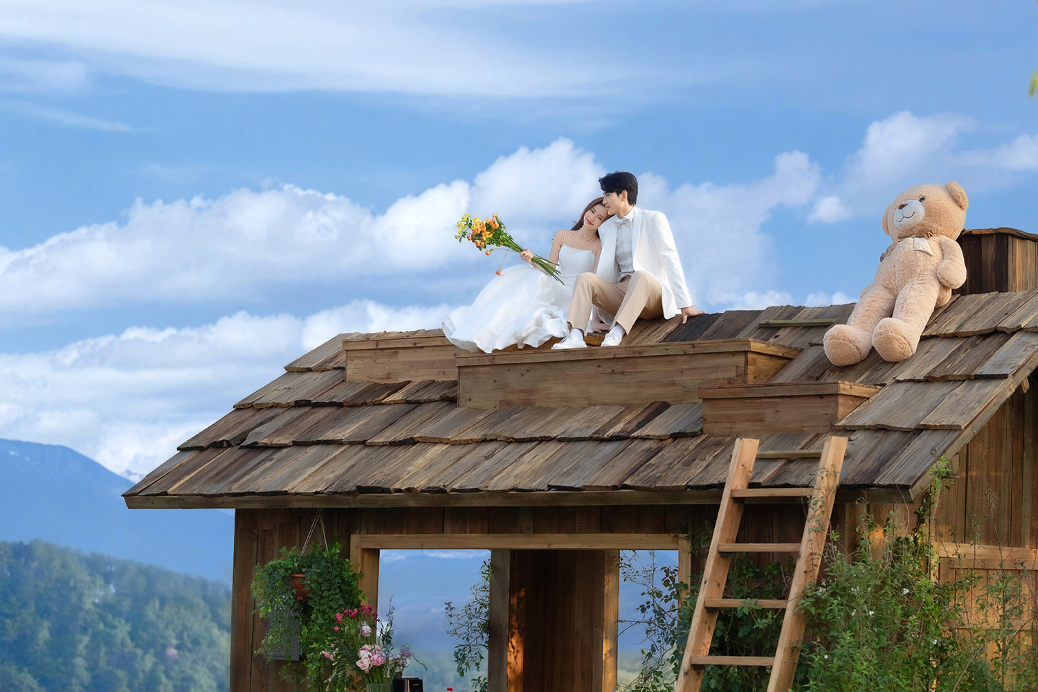 【屋顶之恋】后悔没有早点去拍电影浪漫婚纱照