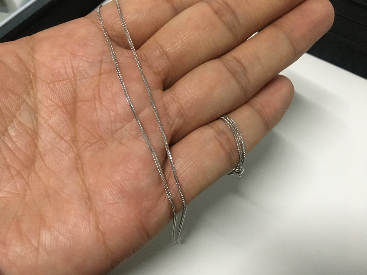 18k白金鏈單萬能搭配小清新鎖骨鏈
