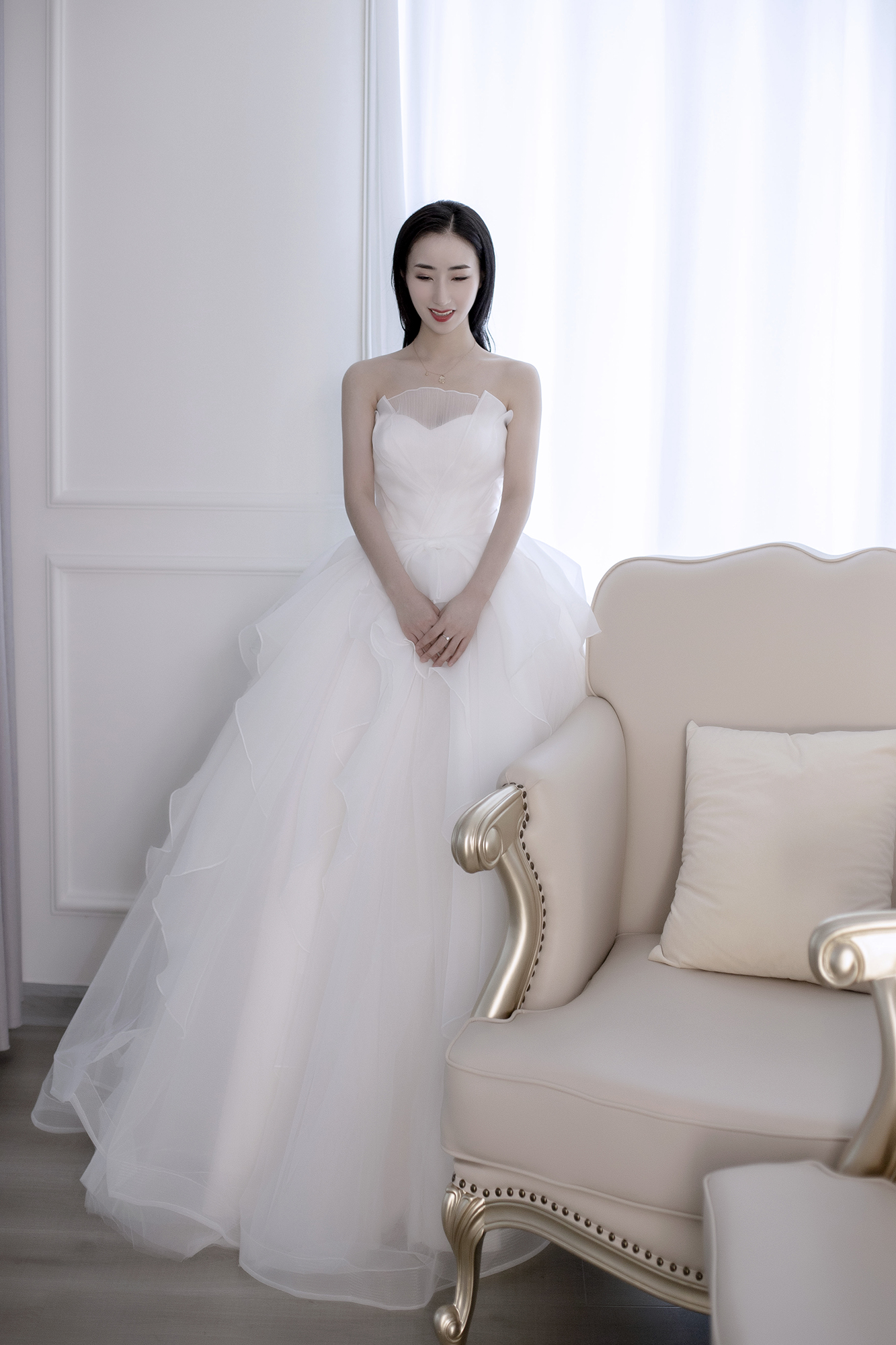 【GZG】极简缎面出门纱气质小仙女必备