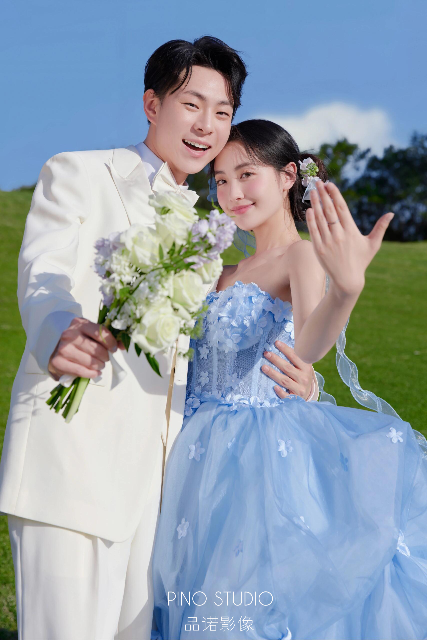 备婚必看‼️蓝调花神婚纱照氛围感拉满