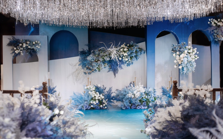 一南定制超大气雾霾蓝婚礼