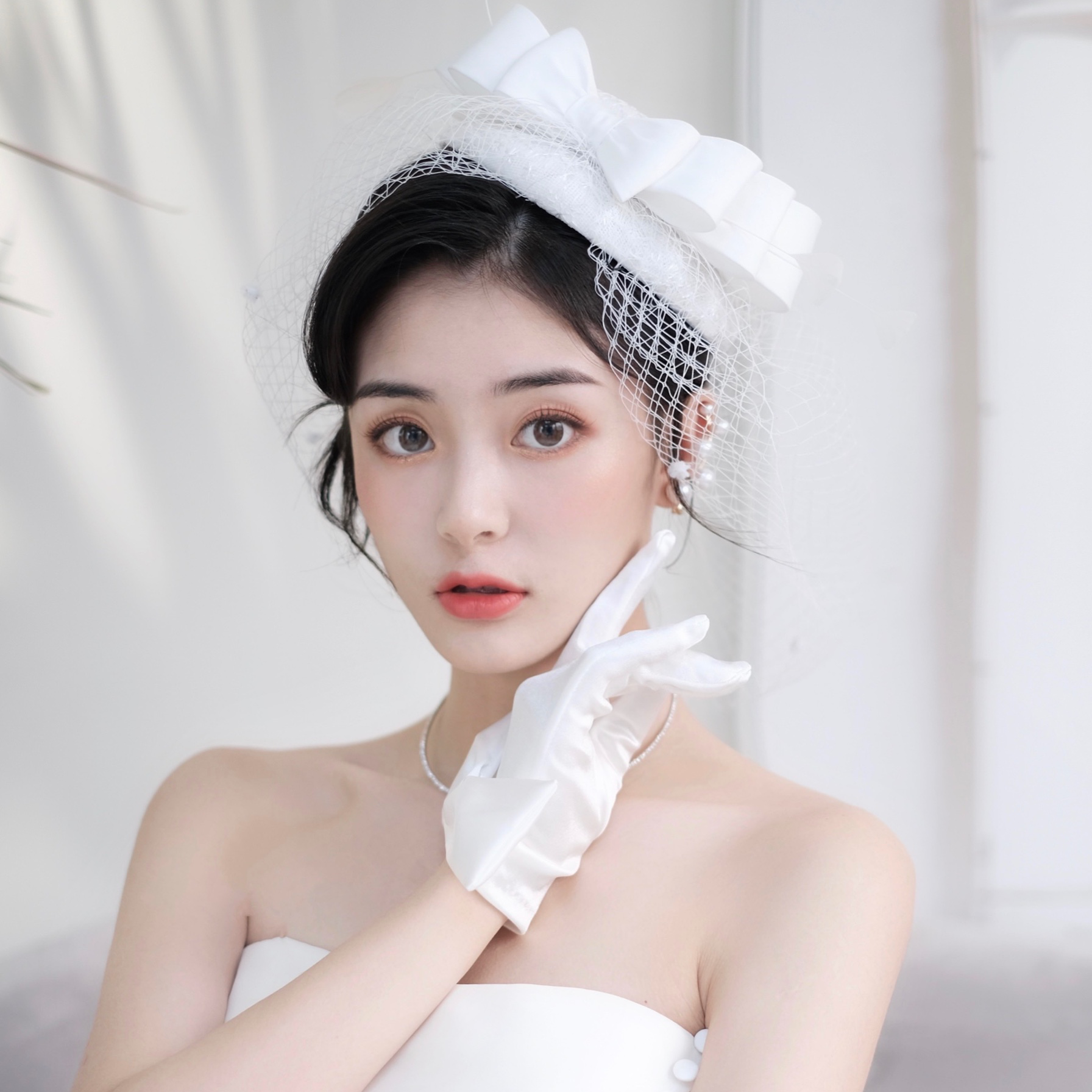 精致新娘妆 帽饰新娘仪式造型 轻复古 婚礼造型