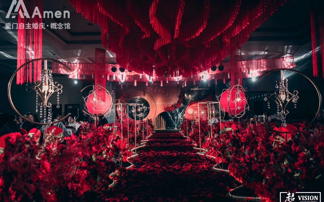 大氣簡約的紅黑色主題婚禮《只為伊人》