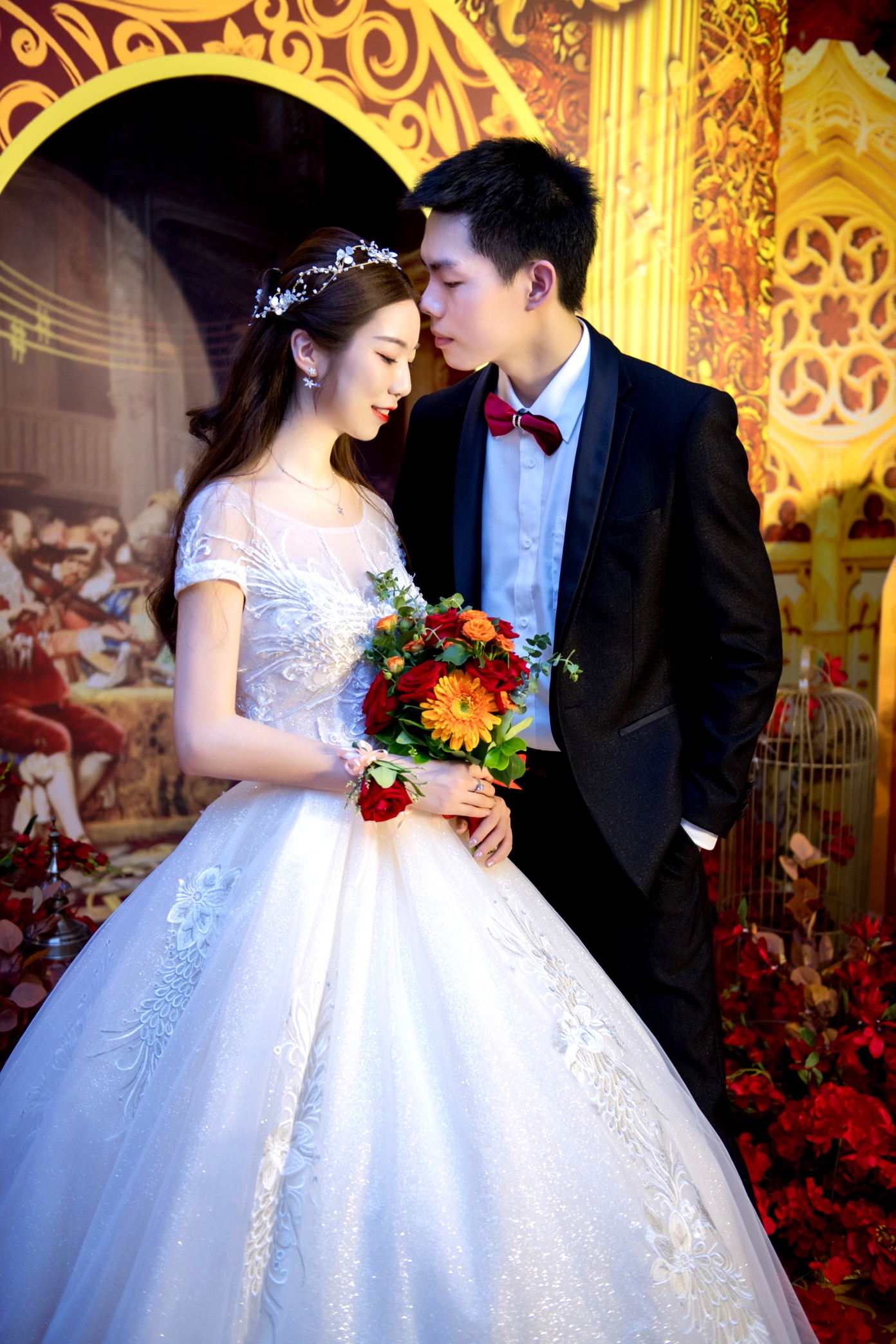 4K搞定跟妆+婚纱，我的拖尾主纱美的惊艳全场！