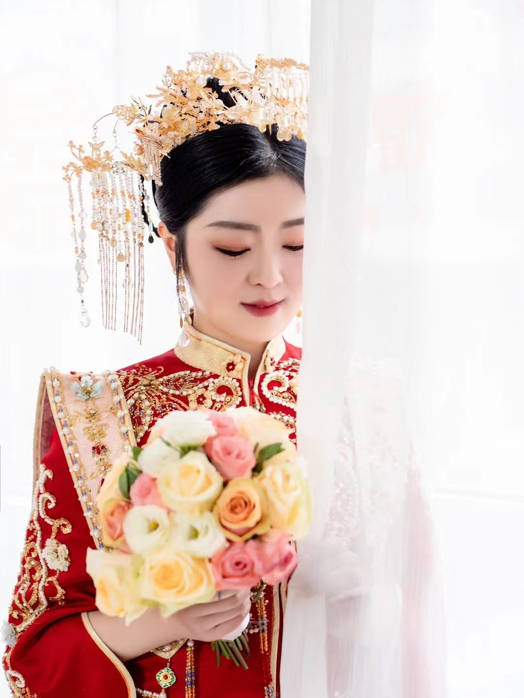 首席跟妆师全程新娘跟妆婚纱礼服3妆3造