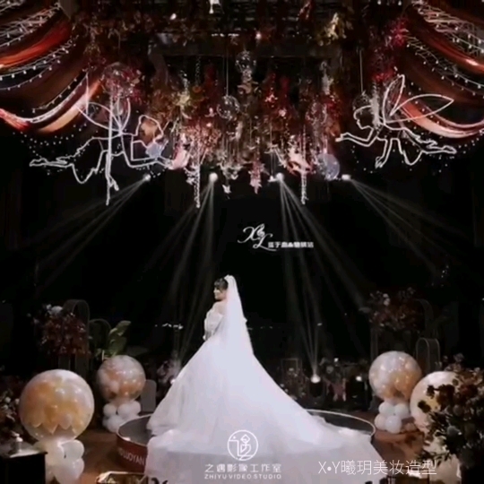 曦玥美妆造型红色系婚礼现场