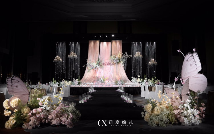 台州粉色浪漫酒店婚礼｜沉浸式温柔婚礼现场