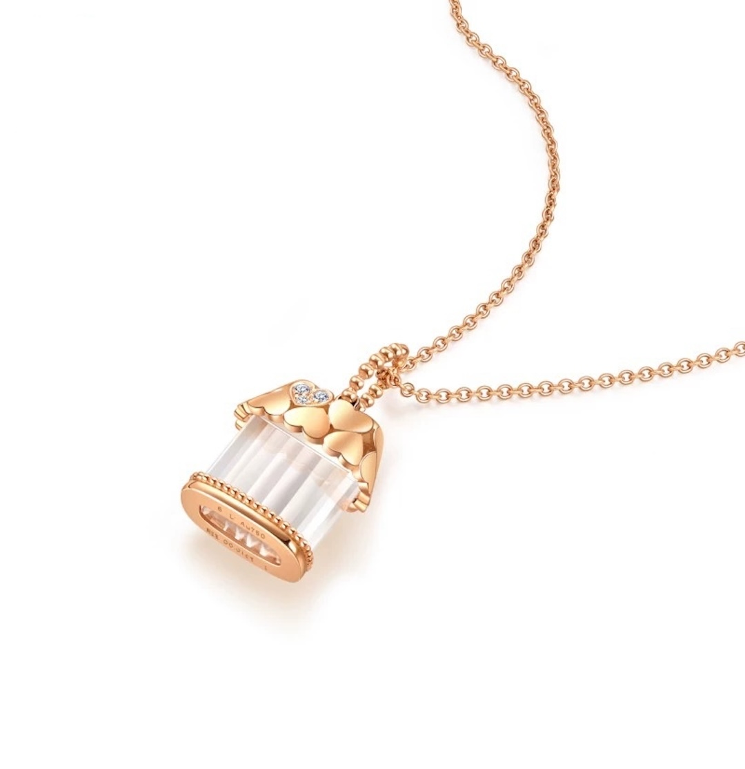 爱情密语追光爱情小屋浪漫满屋钻石项链93037U