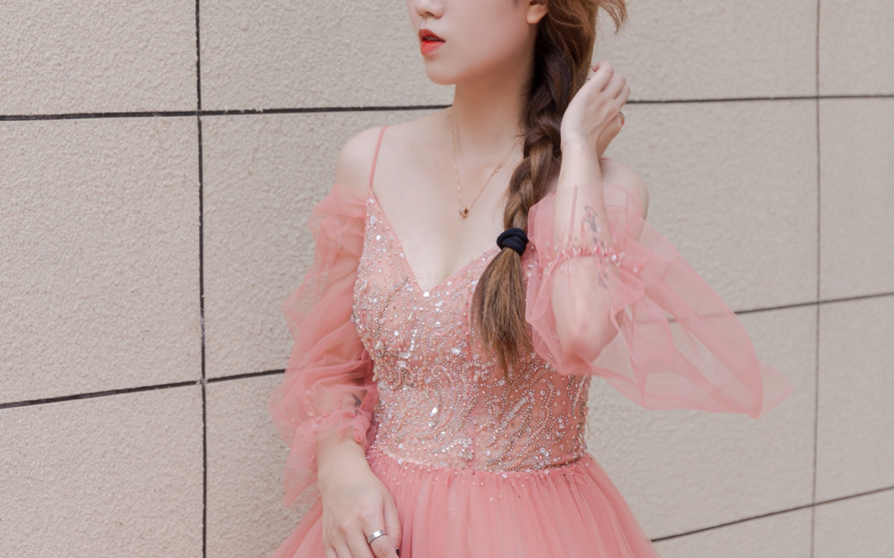 【Misslady】秋季主打新款珊瑚粉少女裙