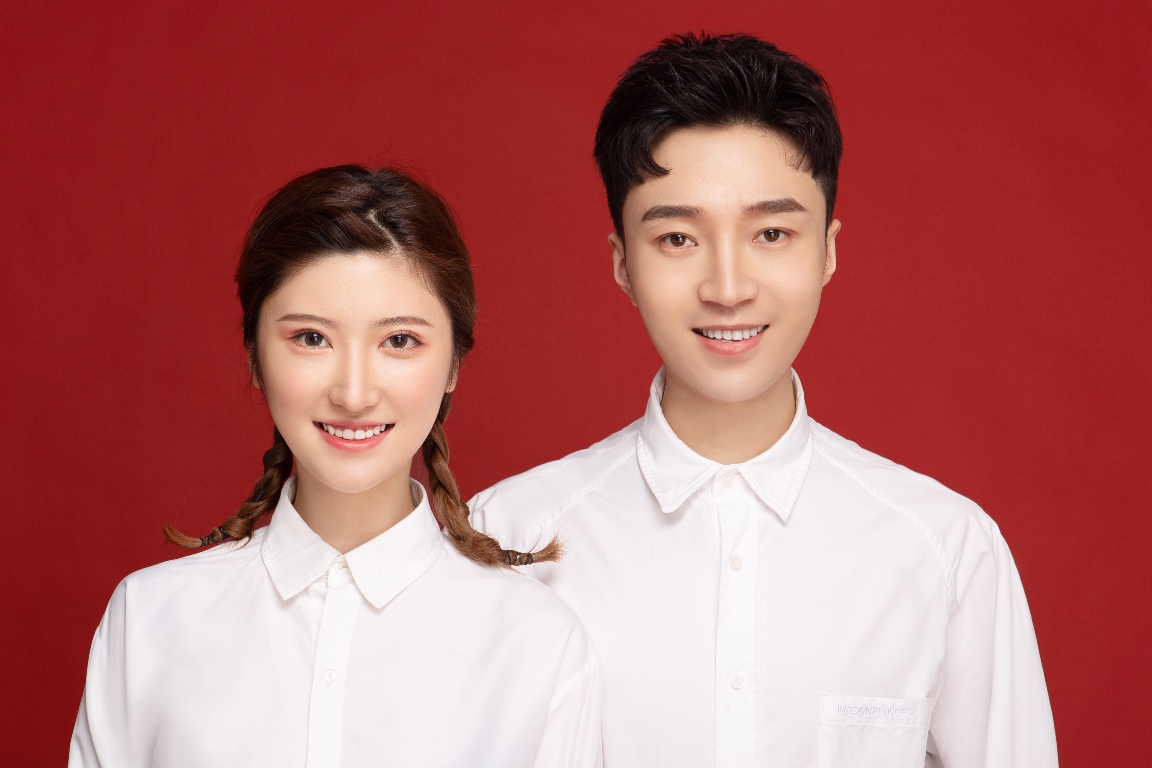 完美登记照明星款结婚证登记照