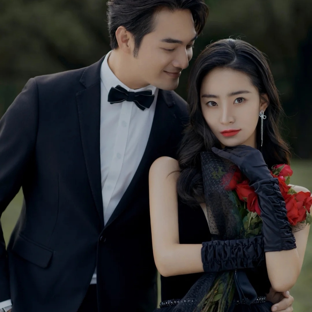00后少女心必拍黑纱森系婚纱照丨超甜超治愈
