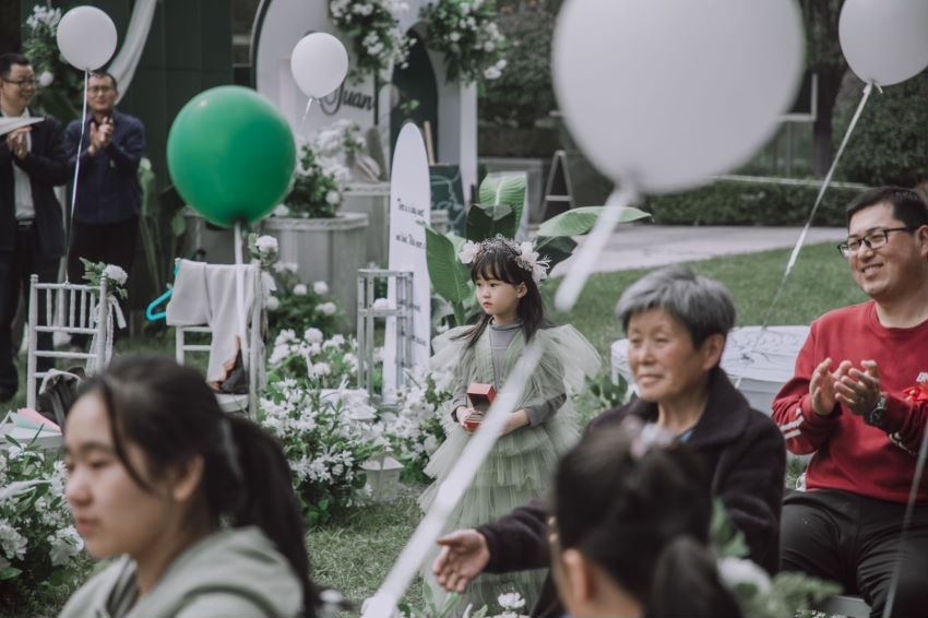 户外婚礼 婚礼当天之誓言 婚戒环节