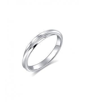 [星宇]18K白色黄金戒指结婚对戒91856R