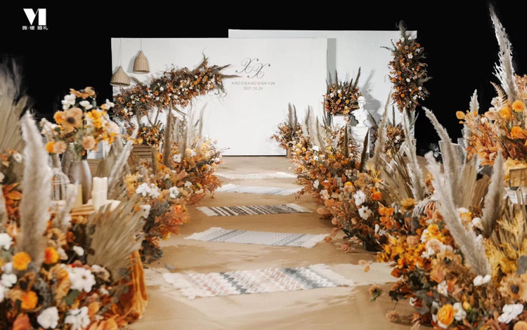 复古奶茶色婚礼     薇瑷婚礼定制