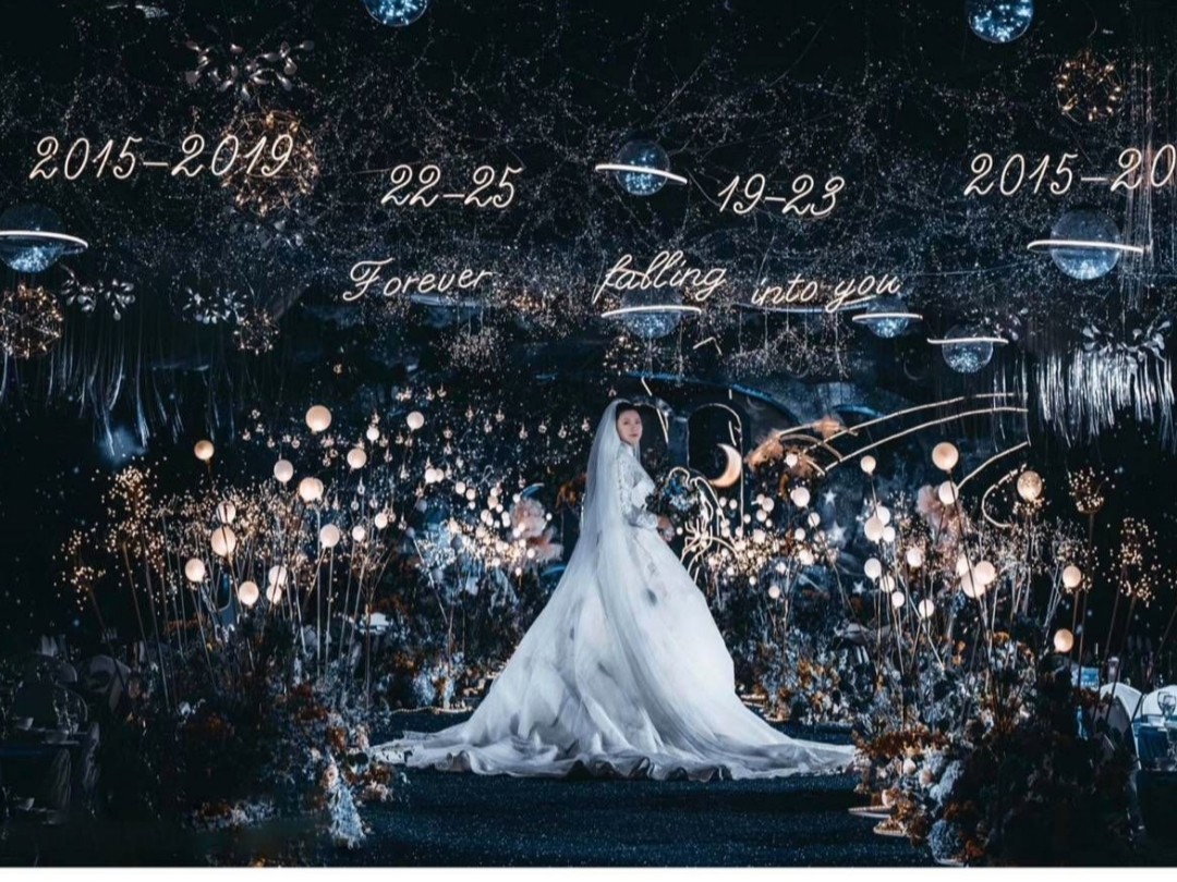 一闪一闪亮晶晶蓝色星空系很哇塞的高档婚礼