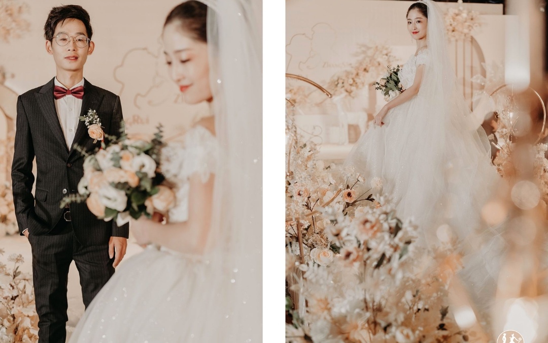 浪漫唯美小清新香槟色婚礼