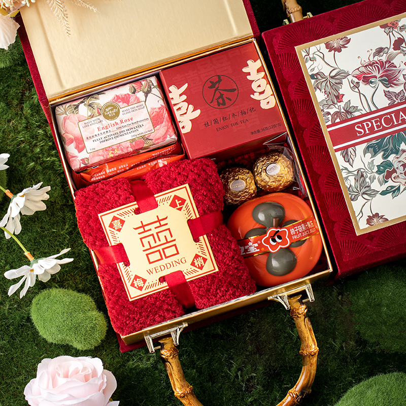 【婚礼纪推荐】神秘花园竹节手提箱中式伴手礼