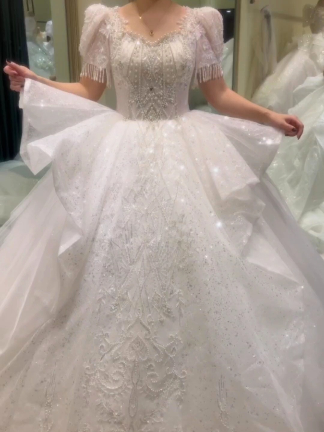 仙女  泡泡袖 大托尾