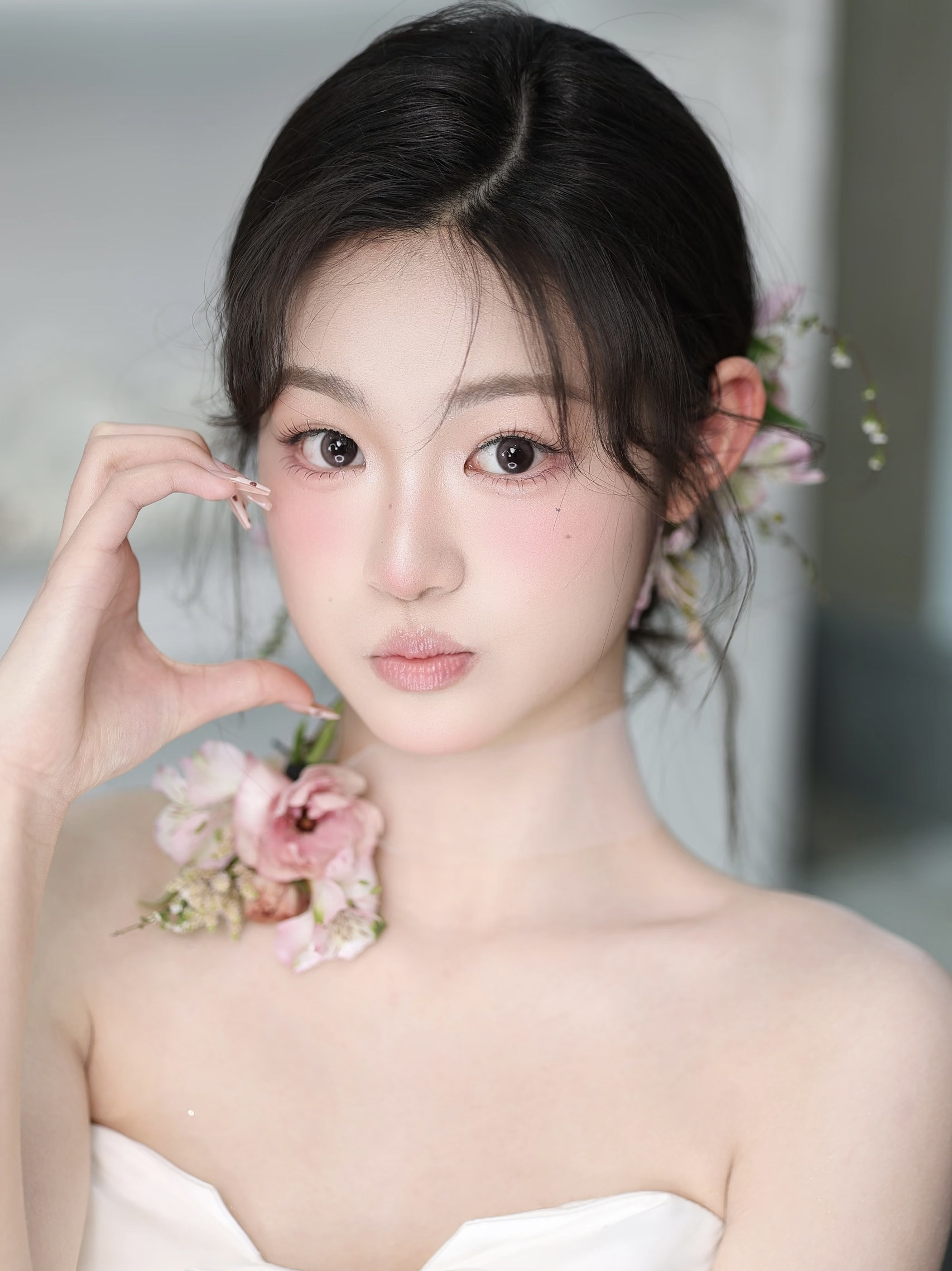 #氧气感韩妆新娘造型#