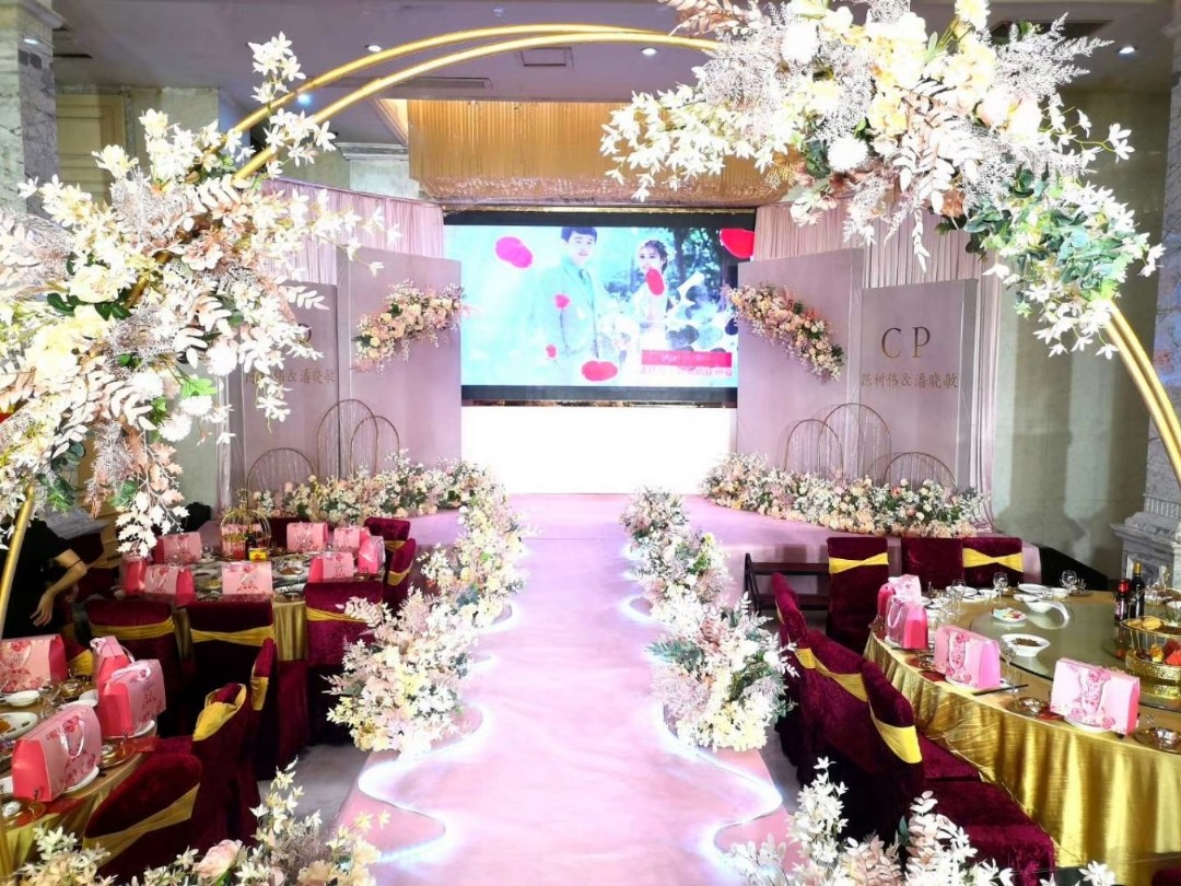 小预算马卡龙粉色立体花艺设计主题