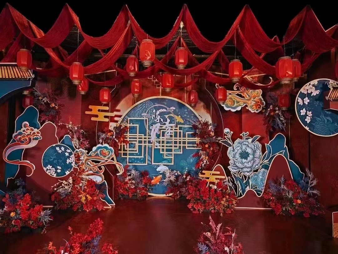 中式婚禮：兩姓聯(lián)姻，一堂締約，良永結(jié)，匹配同稱。
