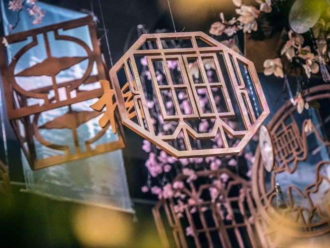莫兰迪色系新中式婚礼风格