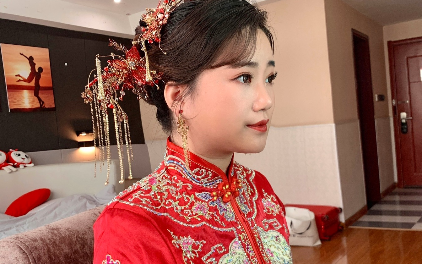 中式妆容 出阁服 跟妆现场
