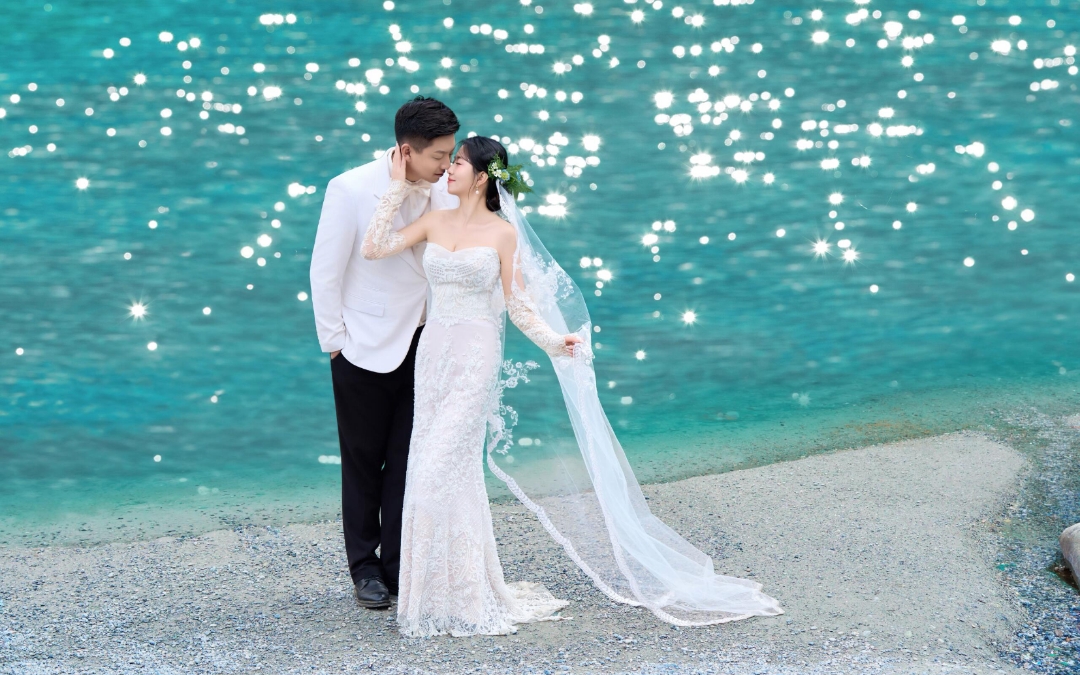這組海邊婚紗照真的好美啊