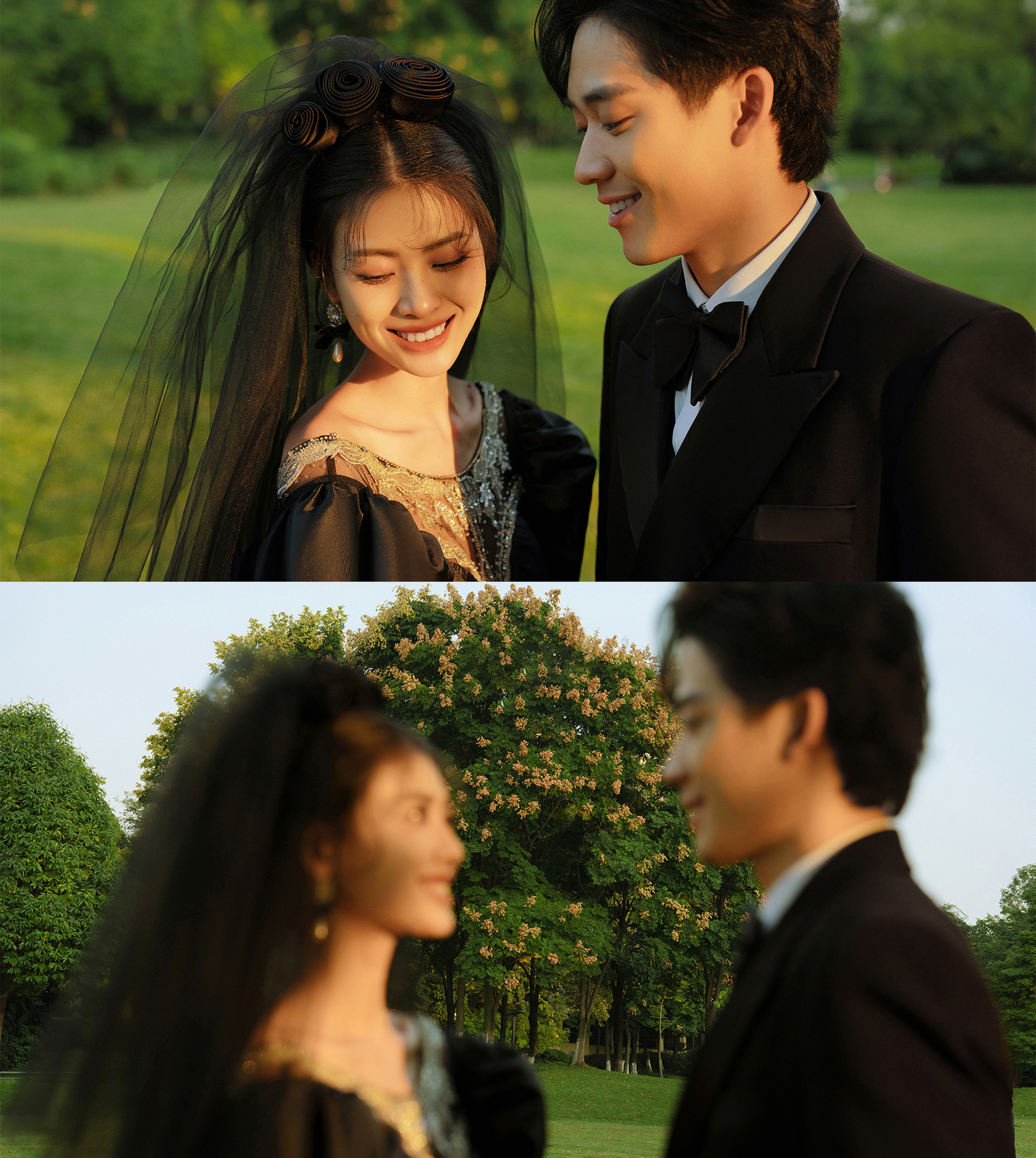 哇！超治愈又情绪感十足的黑纱婚纱照