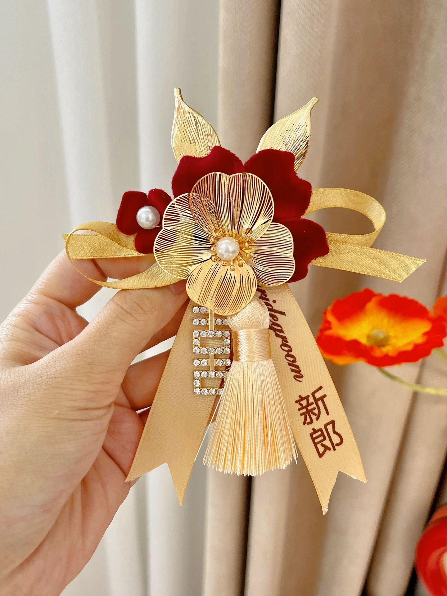 结婚仿真襟花胸花全套