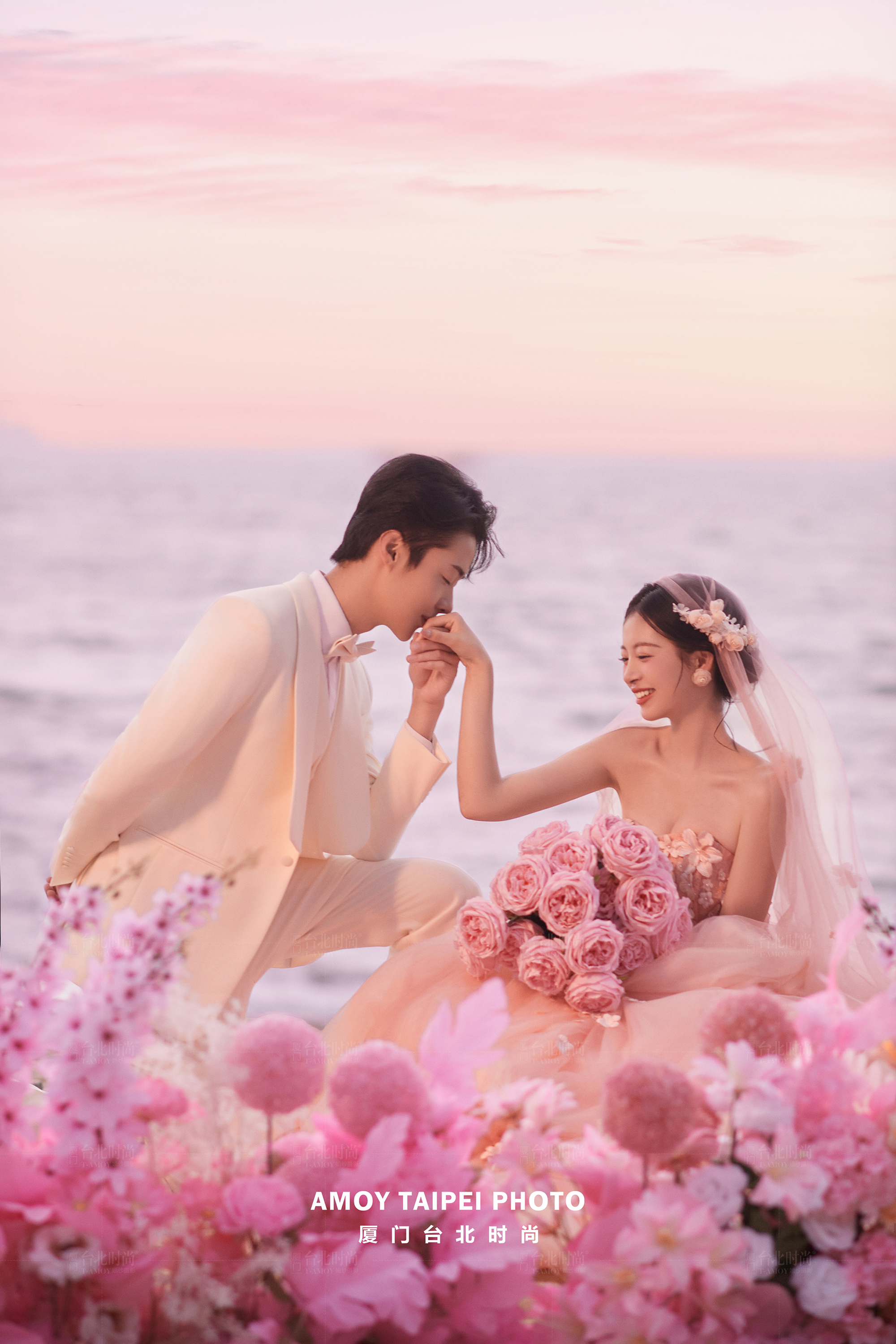 大海之恋🧚‍♀粉色花仙子婚纱照来袭～