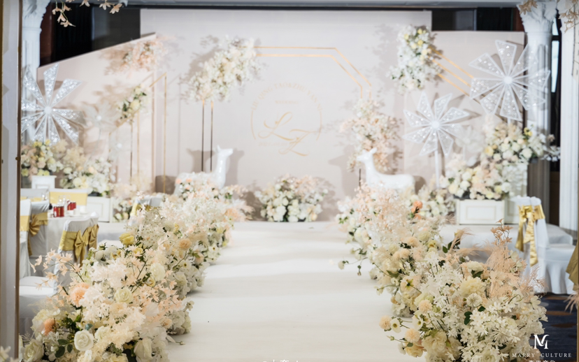 【益阳麦瑞婚礼】套餐婚礼 香槟色婚礼