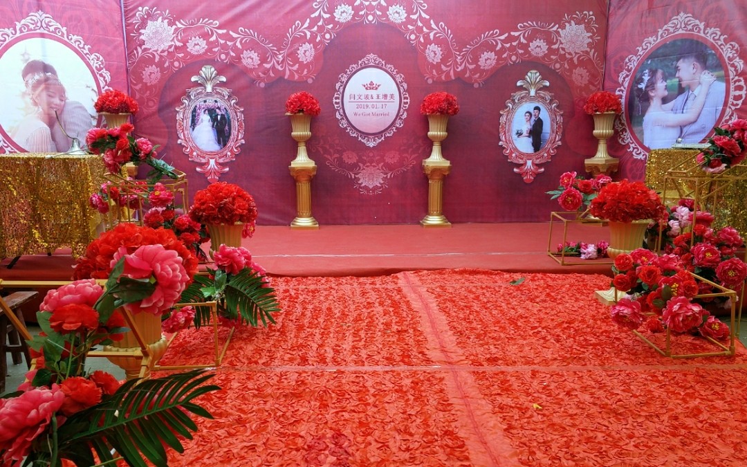 3888特惠 中国红  户外婚礼
