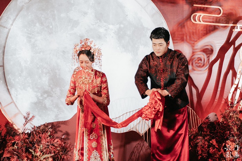 中式婚礼“土俗丑”？看看体育明星的中式婚礼 美哭了
