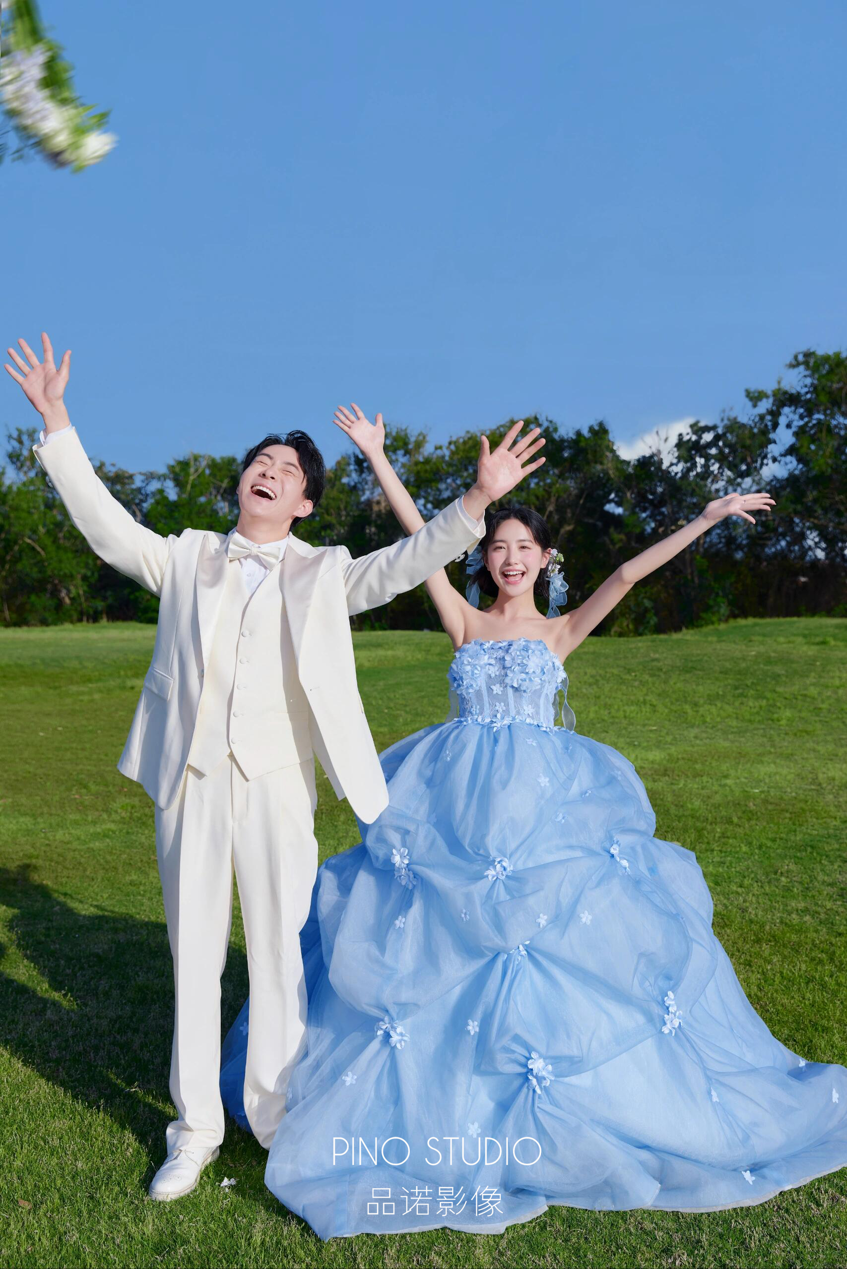 备婚必看‼️蓝调花神婚纱照氛围感拉满