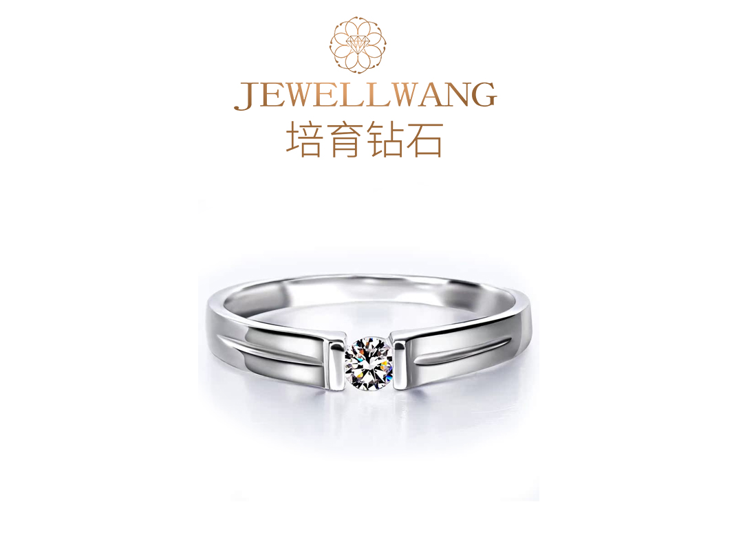 悬光 JEWELLWANG钻玺培育钻石男戒婚戒