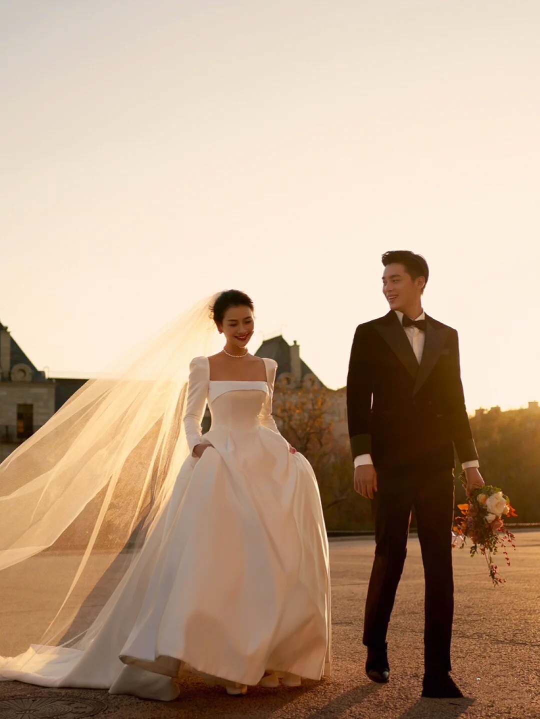 日落🌄电影感🎬婚纱照👰