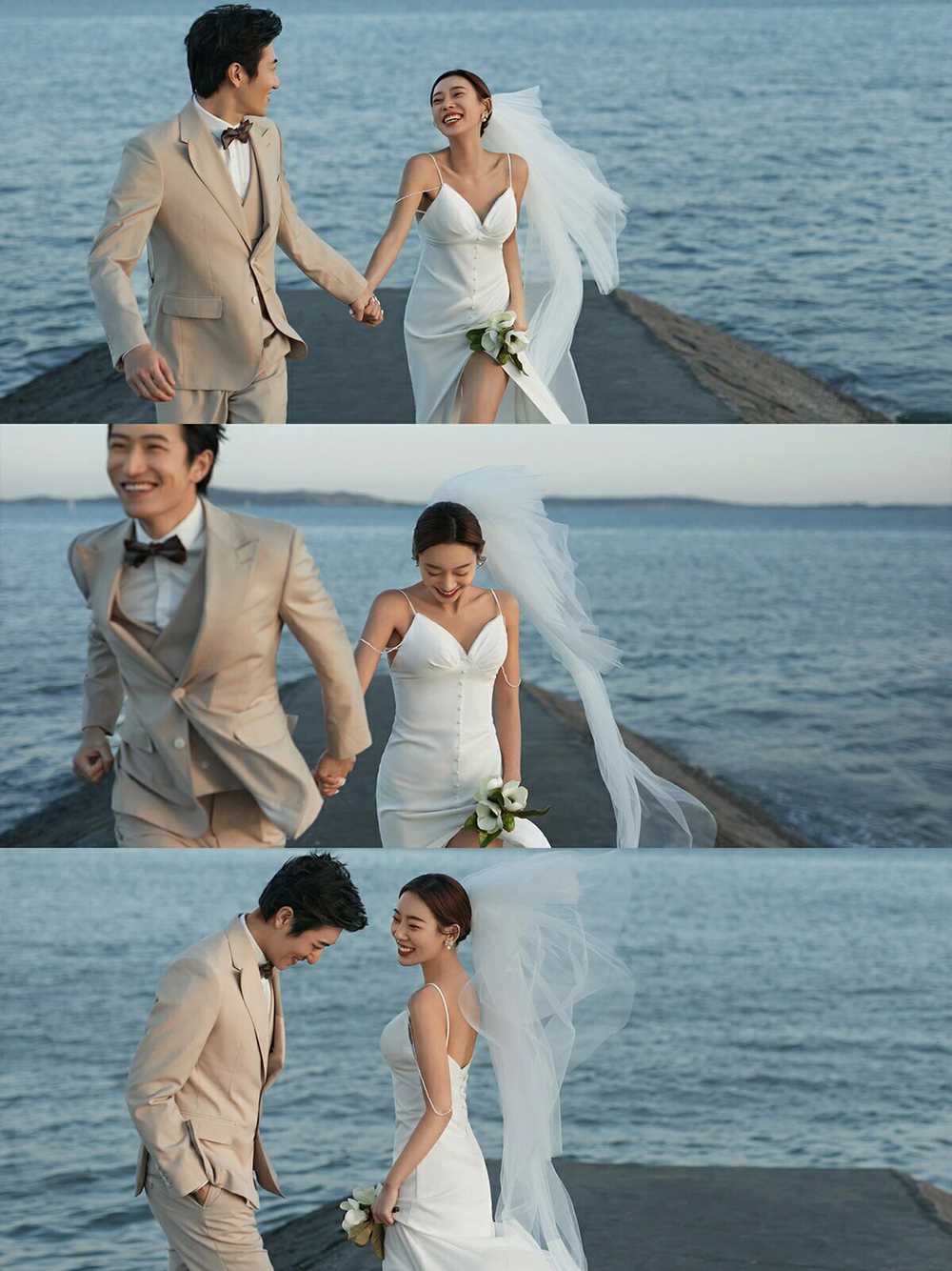 青岛婚纱照｜电影感海边婚纱照｜超有爱❤️