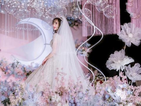 【粉色少女心的婚礼】含吊顶+首席花艺师造型