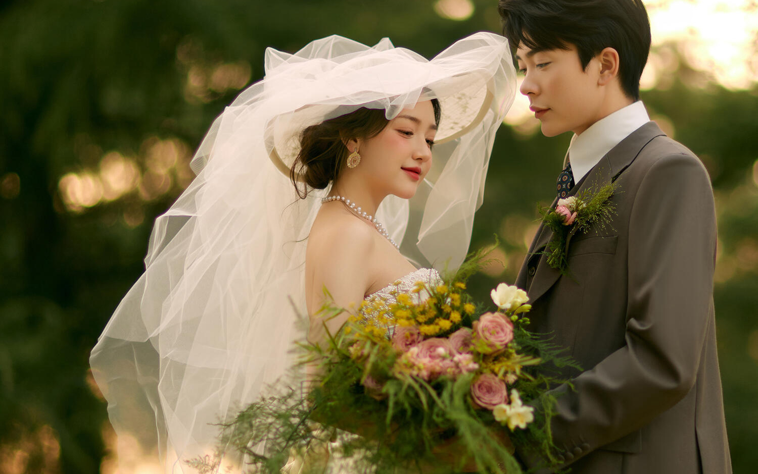 优雅而迷人💕法式森系婚纱照超有氛围