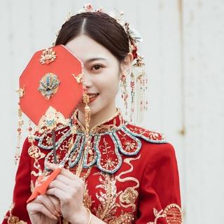 简约中式婚礼造型           