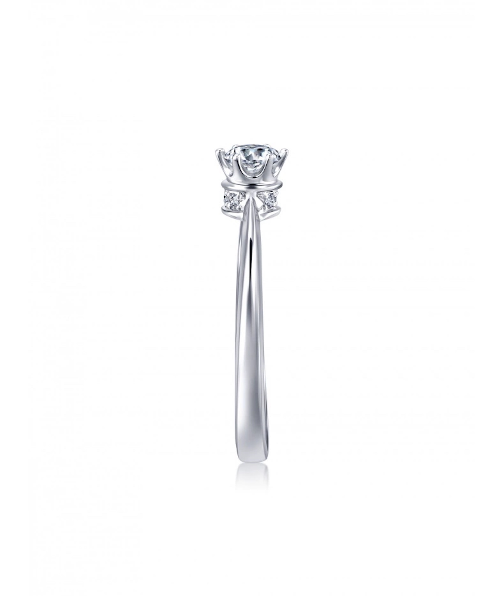 [小皇冠]18K白色黄金钻石公主戒指35300R