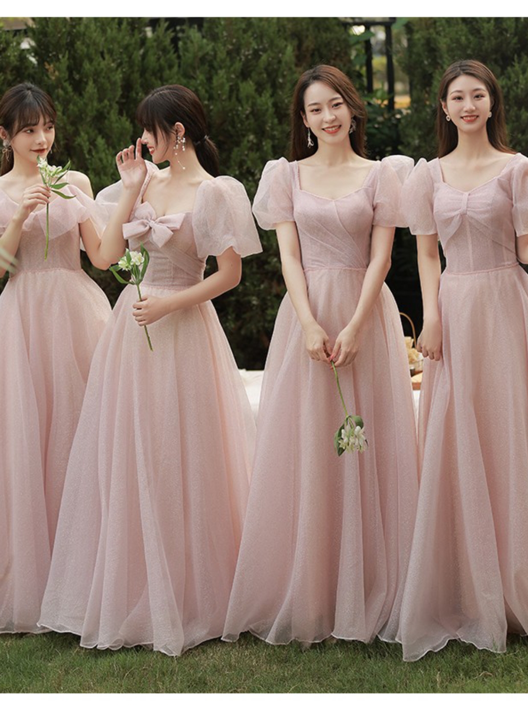 伴娘服+市内婚礼跟妆+头饰+配饰