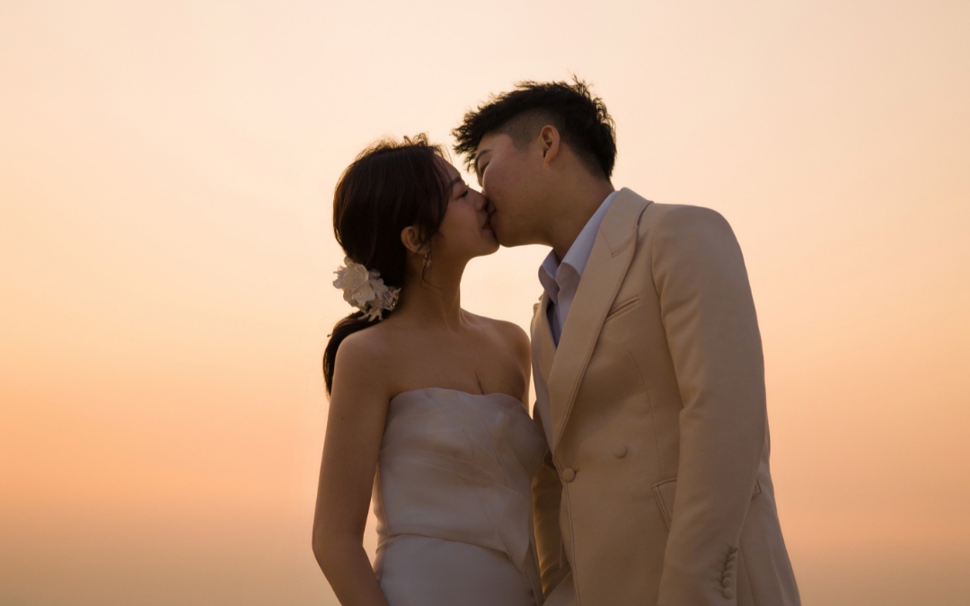 可以永远相信夕阳烟花婚纱照🎆氛围感拉满