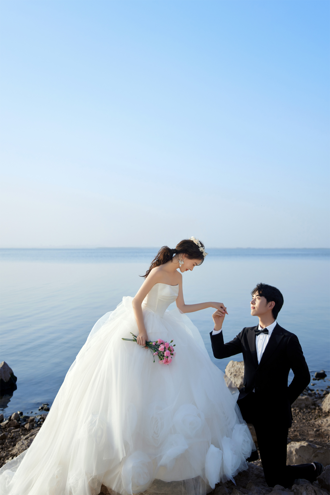 海边婚纱照浪漫加倍