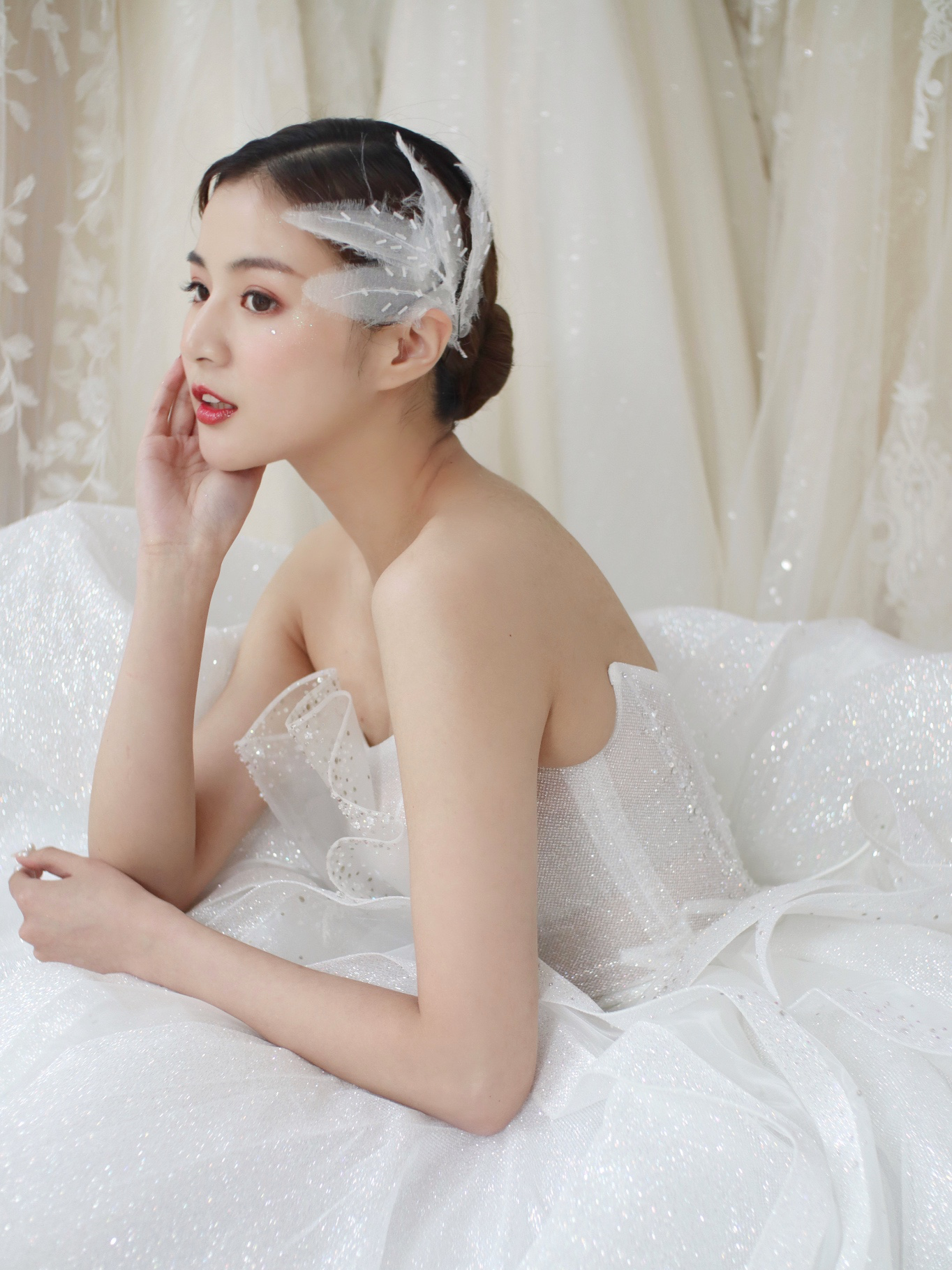 【未末婚纱】美国品牌婚纱+进口马来褂8件套