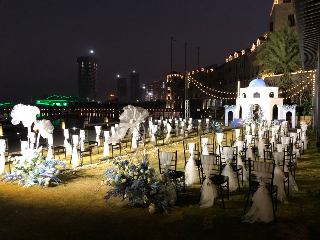 户外西式婚礼-南沙游艇会户外婚礼