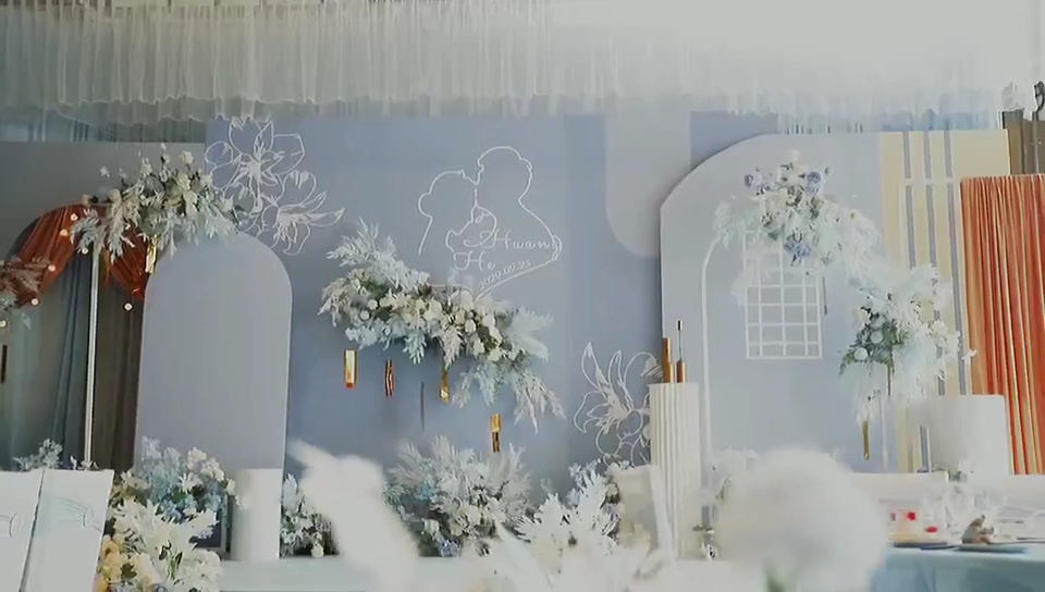 【珍&愛婚典】高性價比潮款霧霾藍風格婚禮