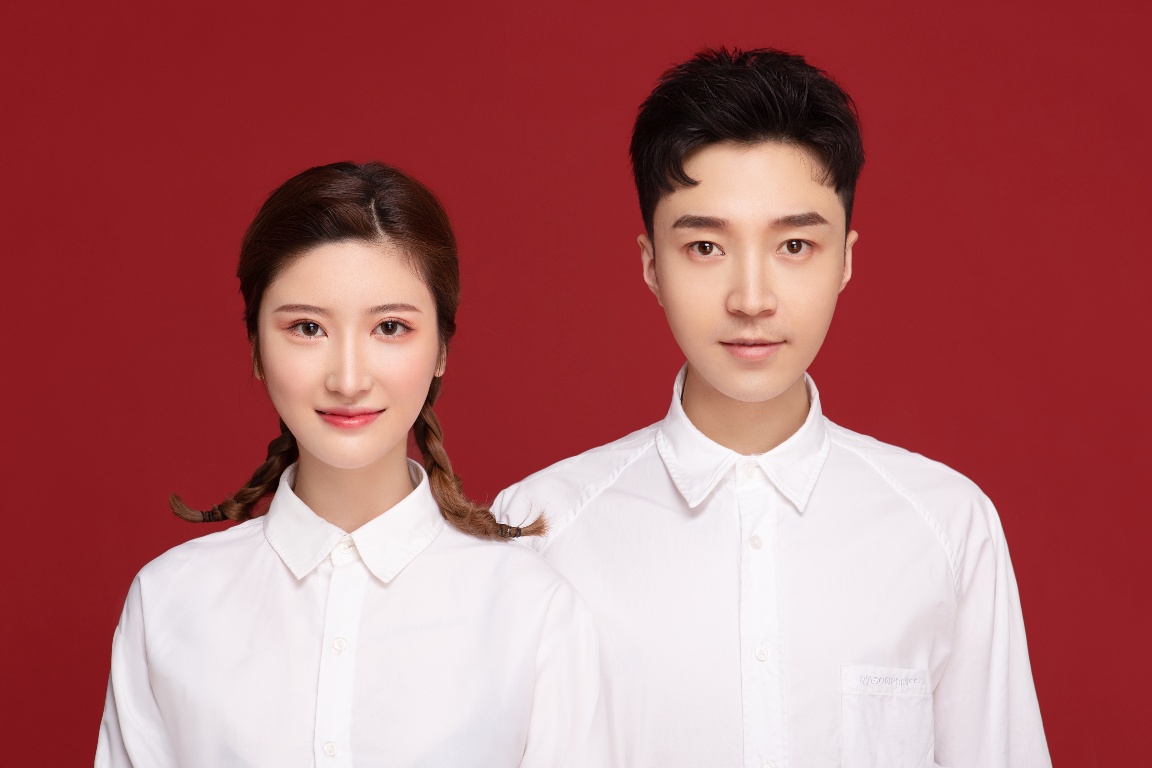 完美登记照明星款结婚证登记照