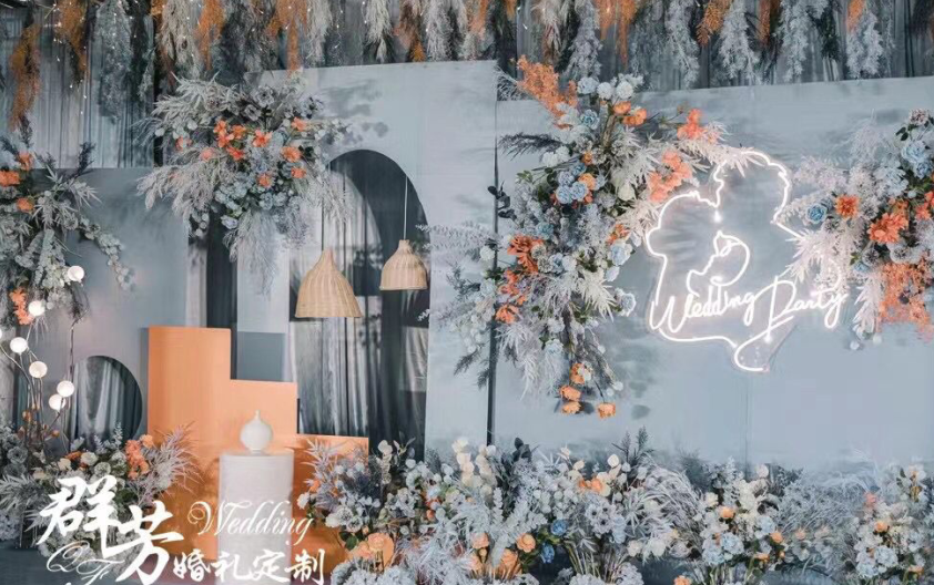 莫兰迪蓝色系婚礼